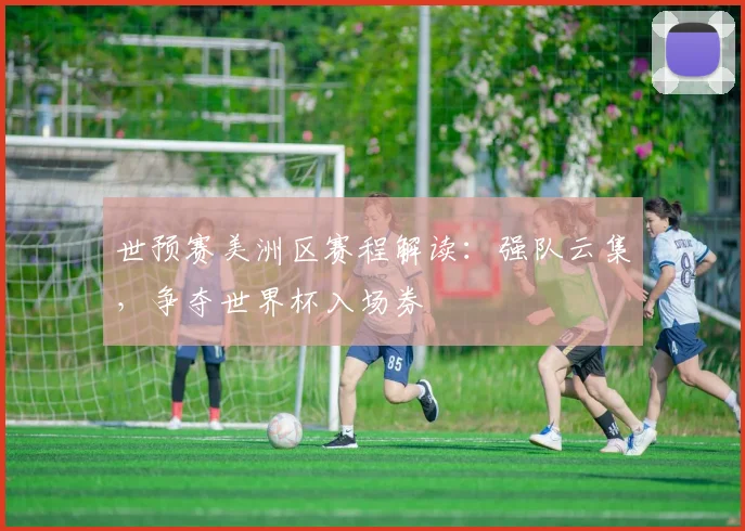 世预赛美洲区赛程解读：强队云集，争夺世界杯入场券